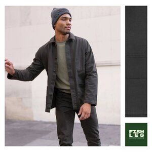 Alex Crane | Canvas "Kite" Chore Jacket - Onyx Black / Sz S